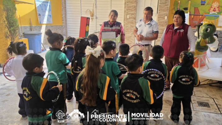 MOVILIDAD FORTALECE LA EDUCACION VIAL DESDE LAS AULAS DEL JARDIN DE NIÑOS CUAUHTEMOC